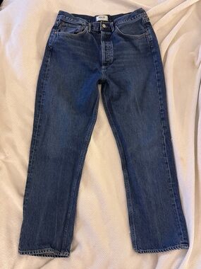 Agolde Mid-Blue High-Rise Jeans